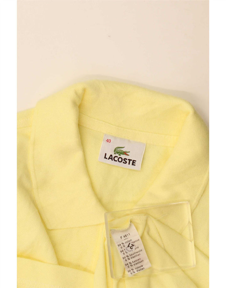 Polo senza maniche da donna Lacoste taglia 40 cotone giallo medio
