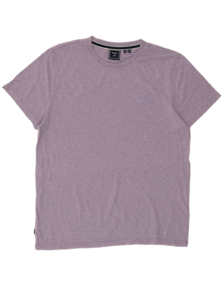 T-shirt da uomo SUPERDRY Top 2XL cotone viola