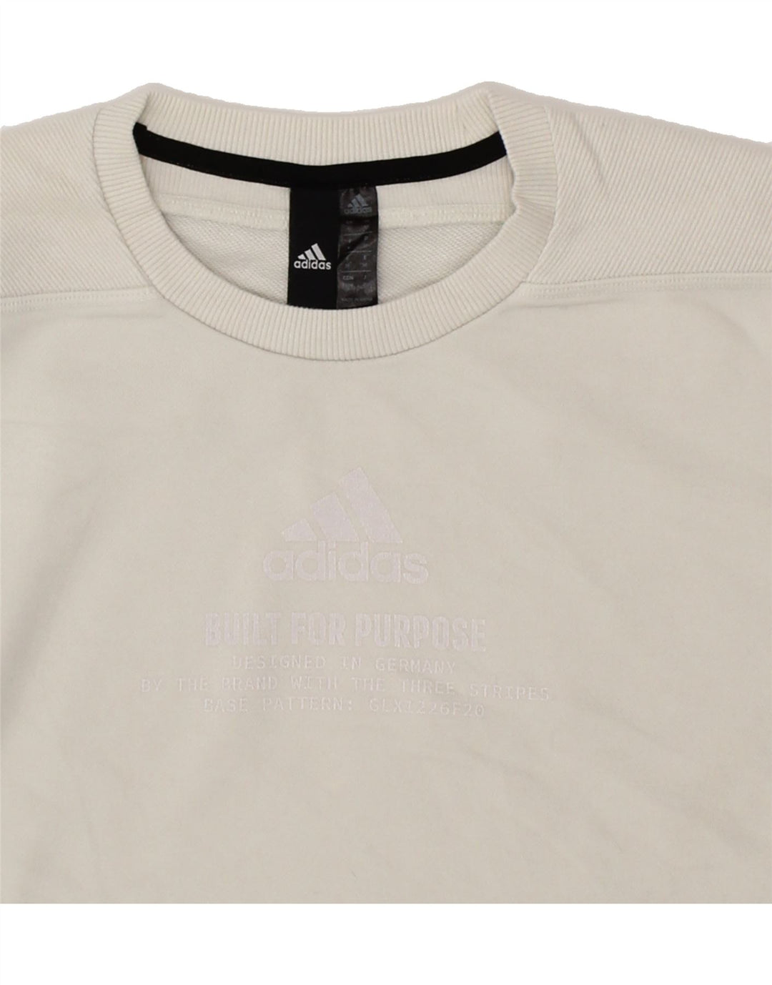 ADIDAS Mens Graphic Sweatshirt Jumper Medium White Cotton Vintage Adidas and Second-Hand Adidas from Messina Hembry 