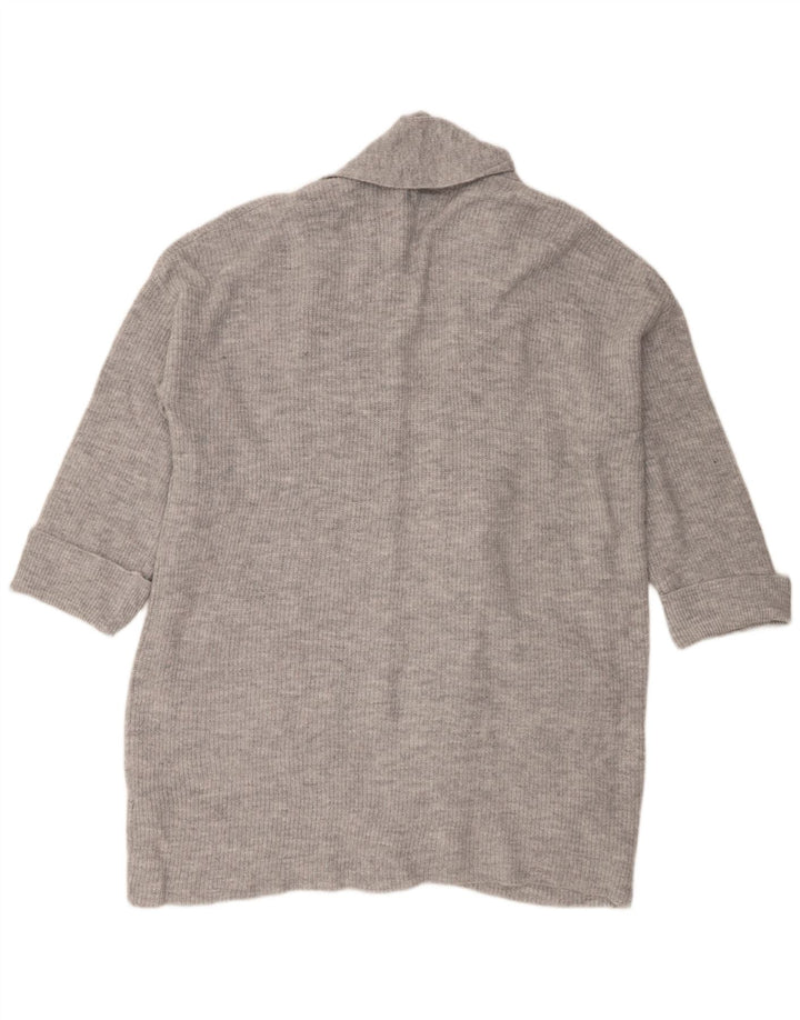 Maglione cardigan lungo oversize da donna Jack Wills UK 12 Grigio medio