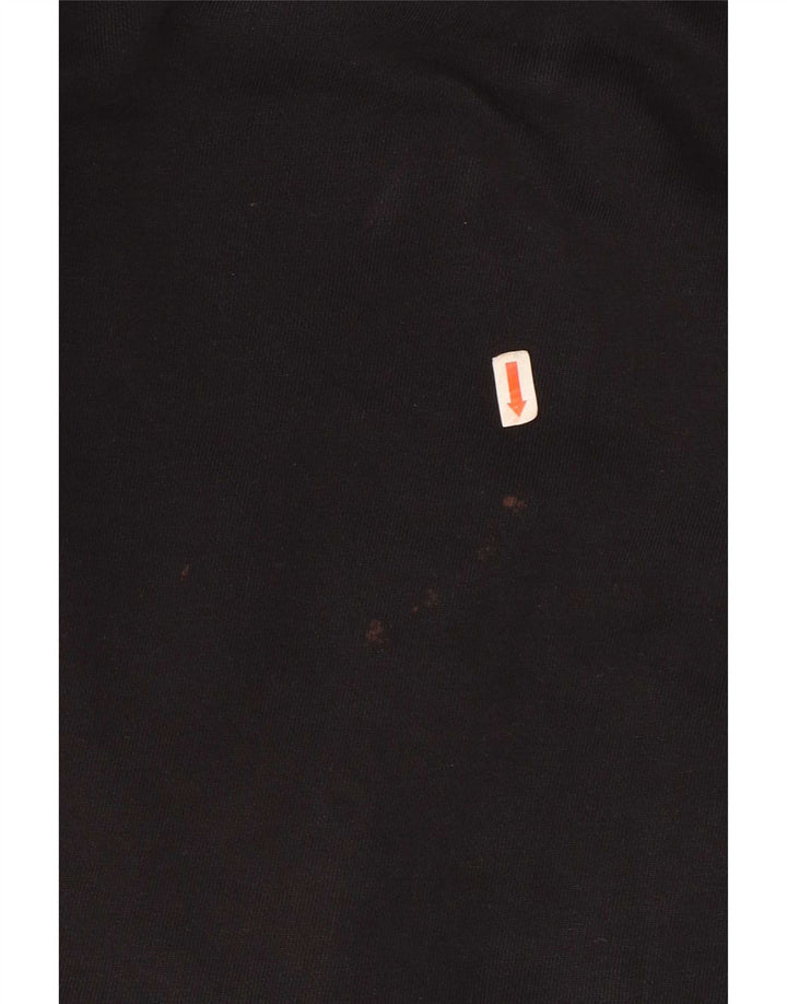 Maglione con cappuccio e zip grafica da uomo Diesel grande nero
