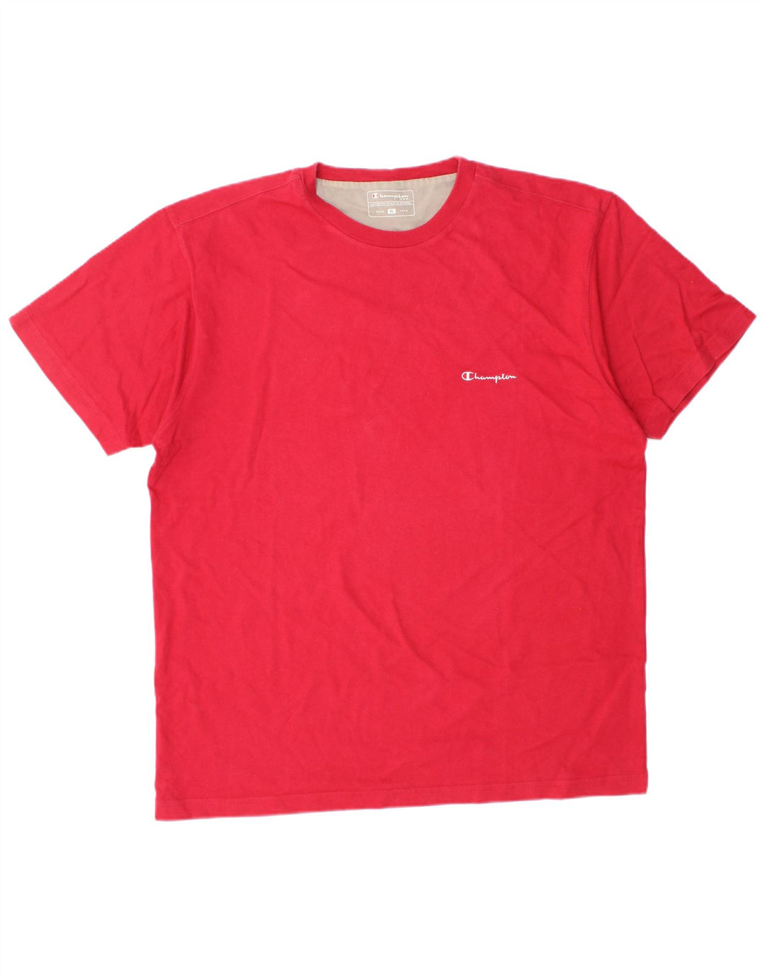 T-shirt da uomo Champion Top XL in cotone rosso