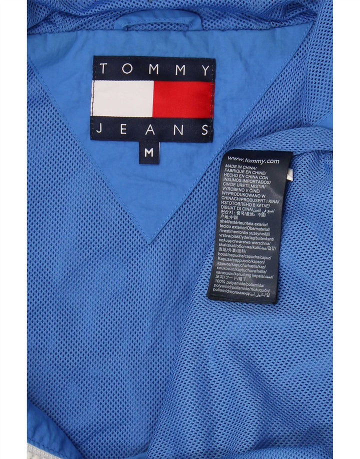 Giacca anorak grafica da uomo con cappuccio Tommy Hilfiger UK 38 Blu medio