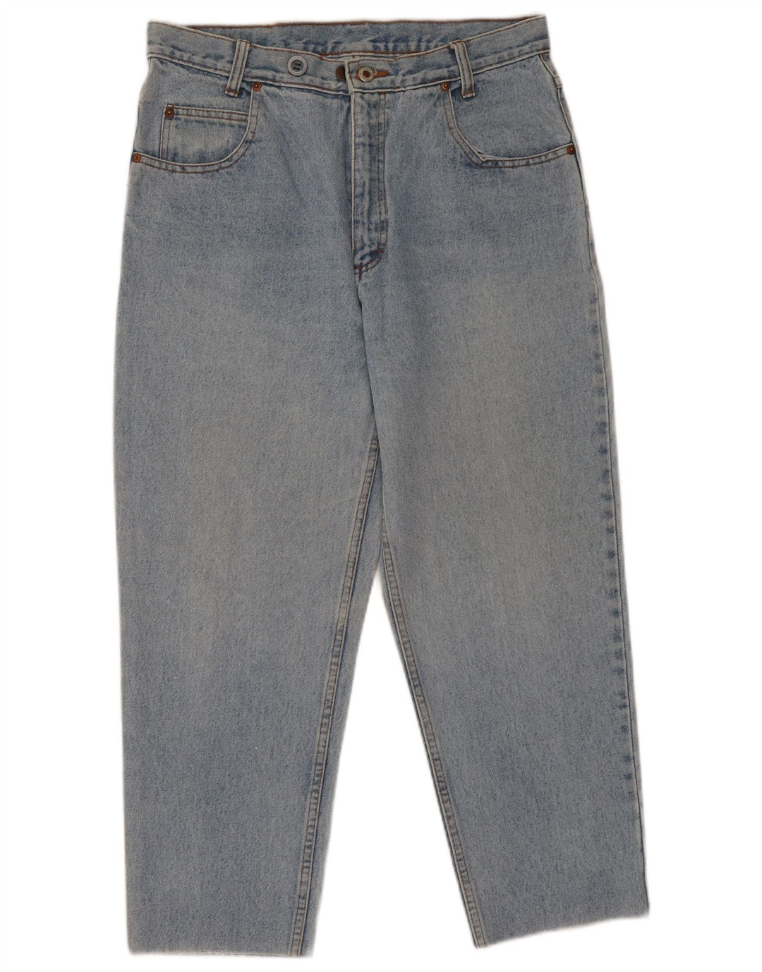 Jeans affusolati corti da donna vintage W32 L26 Blu