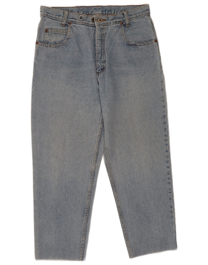Jeans affusolati corti da donna vintage W32 L26 Blu