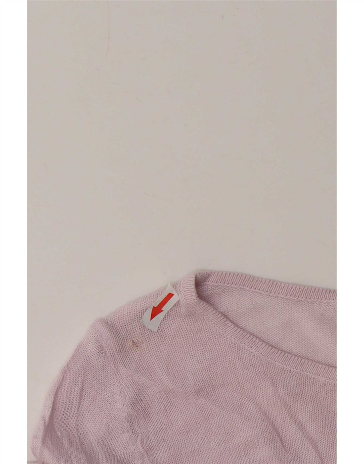 Marks & Spencer Top manica lunga da donna UK 10 piccolo rosa viscosa