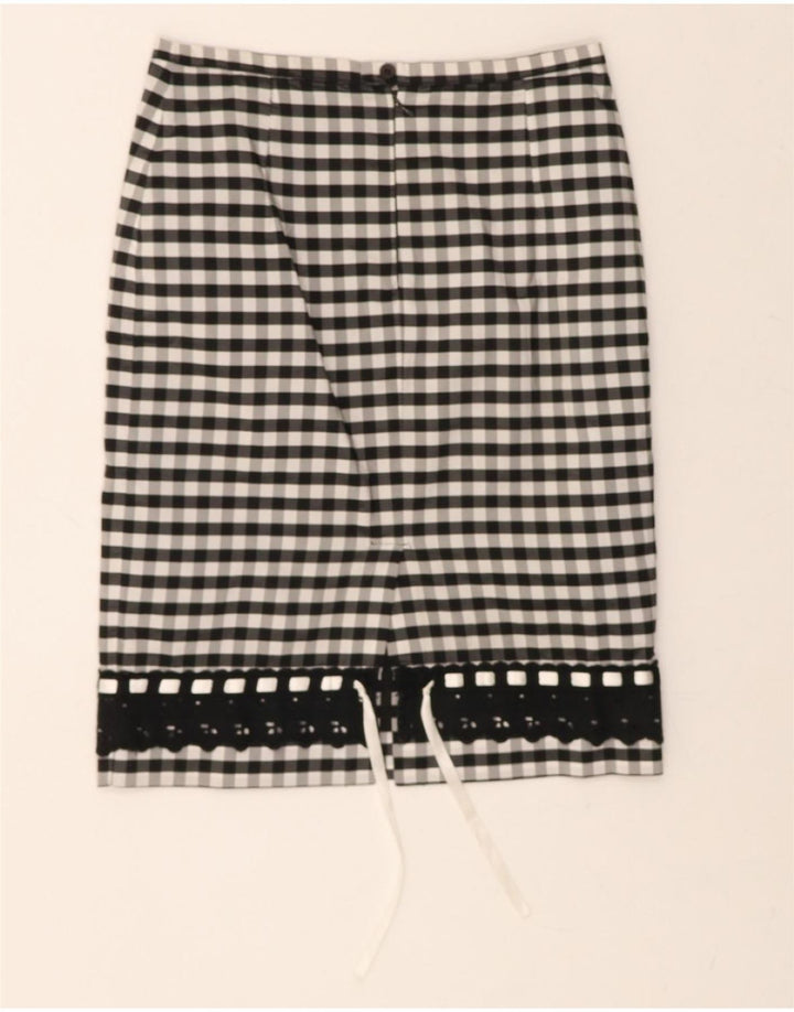 VINTAGE Womens Straight Skirt W28 Medium Black Gingham Vintage Vintage and Second-Hand Vintage from Messina Hembry 