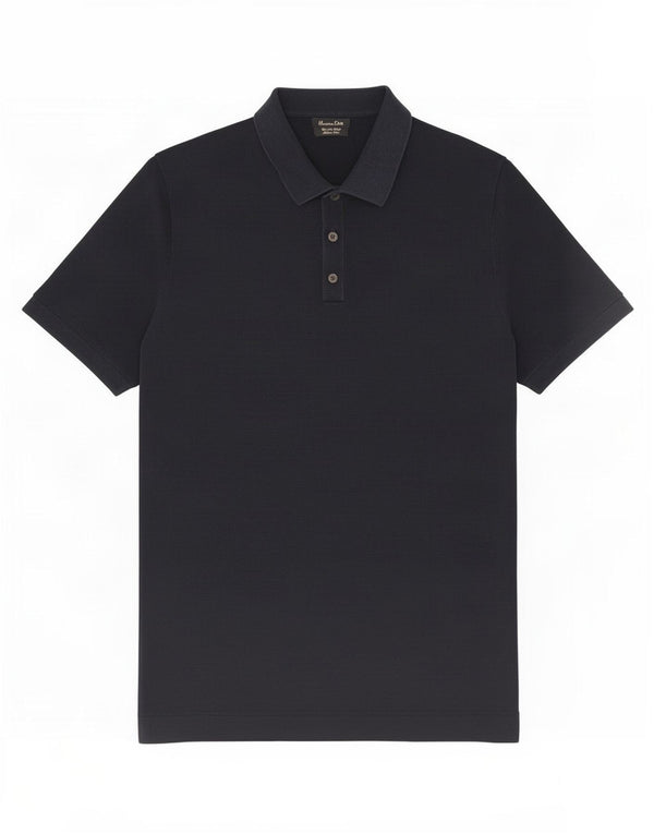 Polo da uomo Massimo Dutti grande blu navy