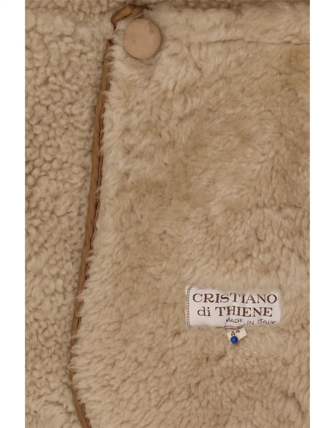 Cappotto Shearling Donna Cristiano Di Thiene IT 44 Beige Medio