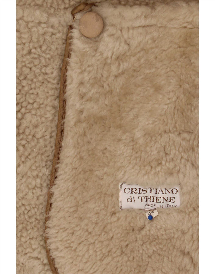 Cappotto Shearling Donna Cristiano Di Thiene IT 44 Beige Medio