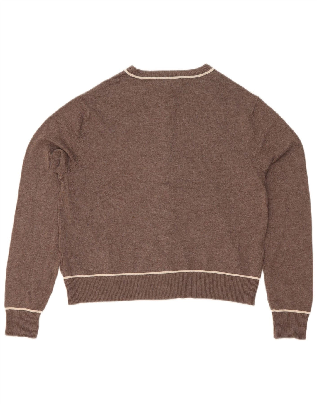 Maglione cardigan da donna Marks & Spencer UK 10 piccolo viscosa marrone