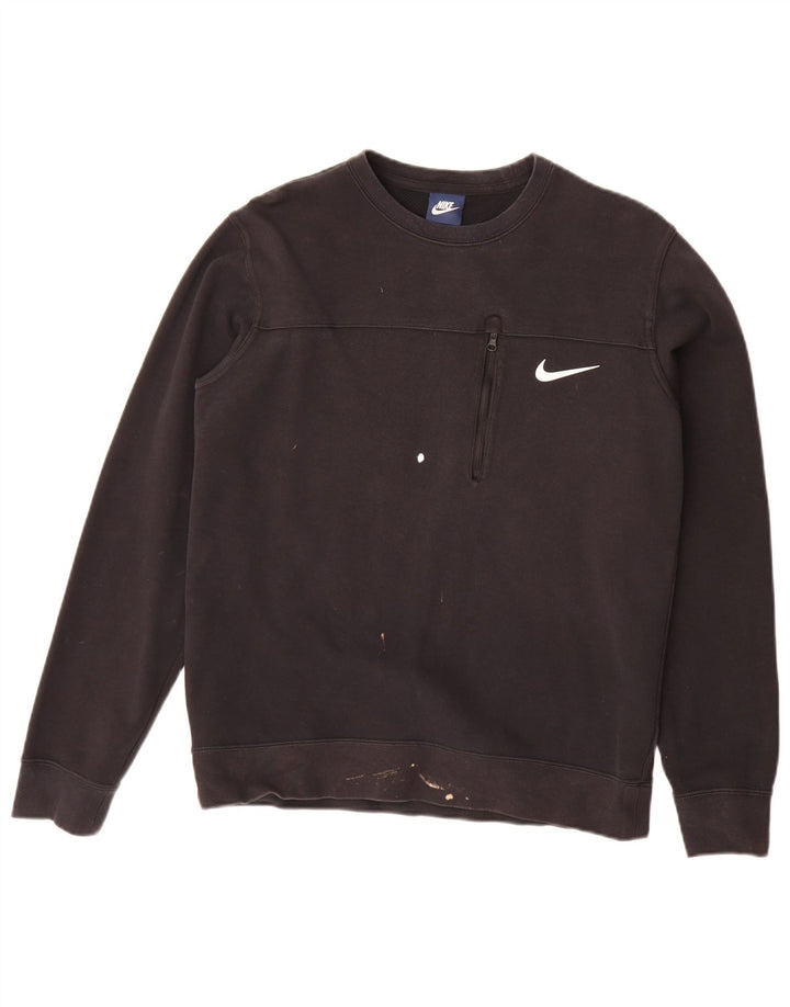 Felpa Nike Uomo Maglia Media Cotone Nero