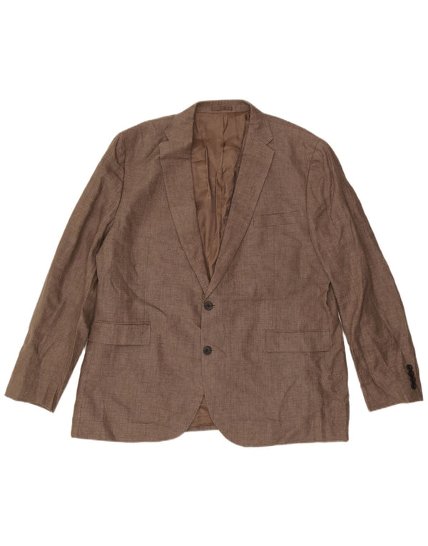 Giacca blazer da uomo a 2 bottoni John Lewis IT 50 grande lino beige