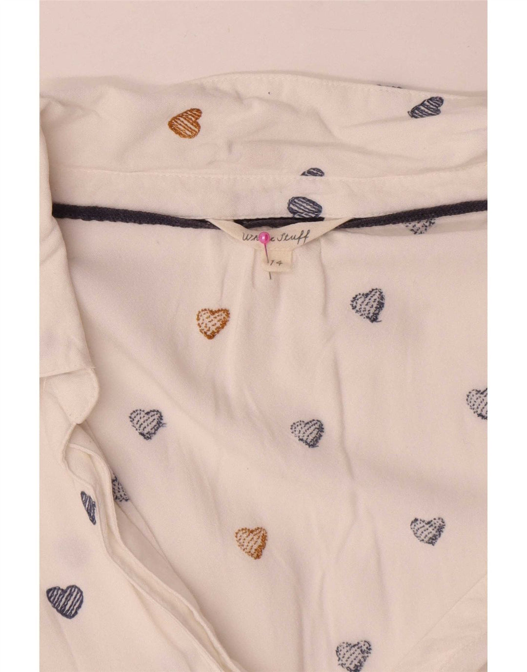 Camicetta a maniche lunghe da donna con motivo astratto di White Stuff UK 14 grande