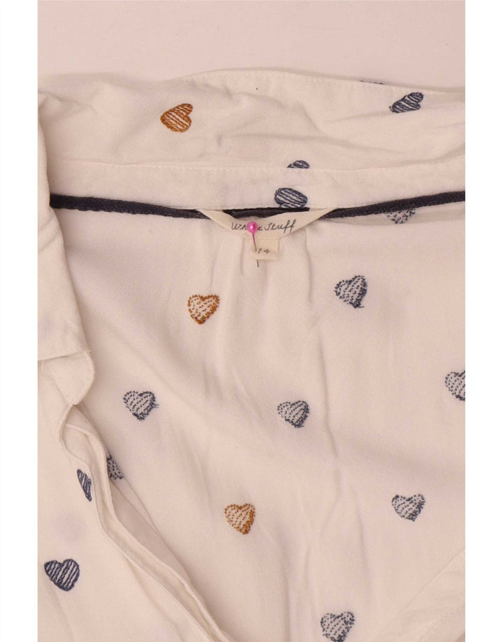 Camicetta a maniche lunghe da donna con motivo astratto di White Stuff UK 14 grande