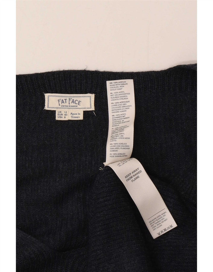 Maglione maglione oversize con scollo a V da donna Fat Face UK 12 Medio Blu navy