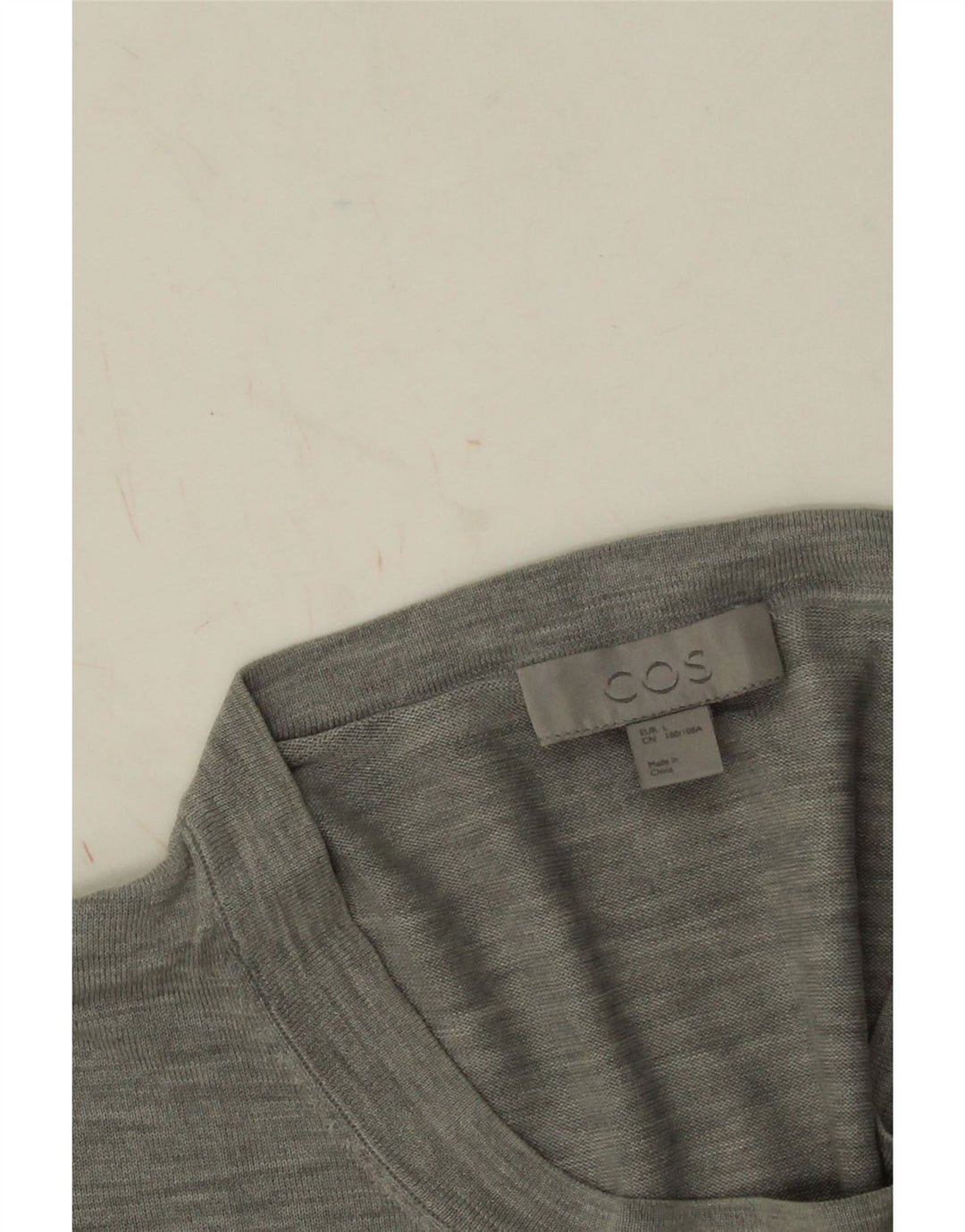 T-shirt da uomo Cos Top grande in cotone chiazzato grigio