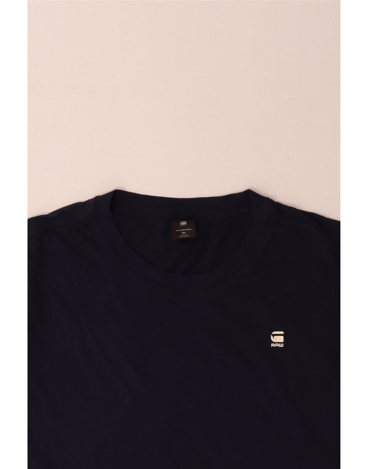 T-shirt da uomo G-STAR Top XL in cotone blu navy