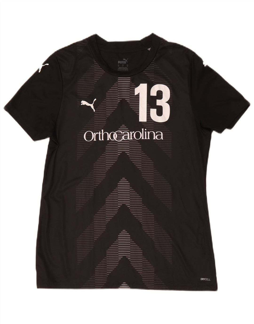 T-shirt grafica Puma da uomo Carolina, media, nera geometrica