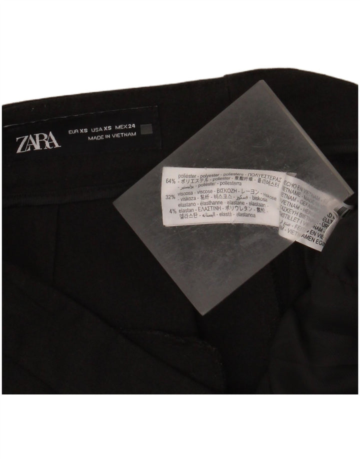 Pantaloni da abito affusolati da donna ZARA XS W24 L27 poliestere nero