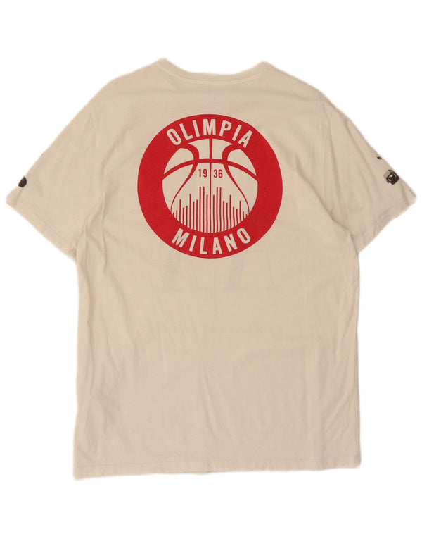 Armani Exchange T-shirt grafica da uomo Olimpia Milano Top grande in cotone bianco