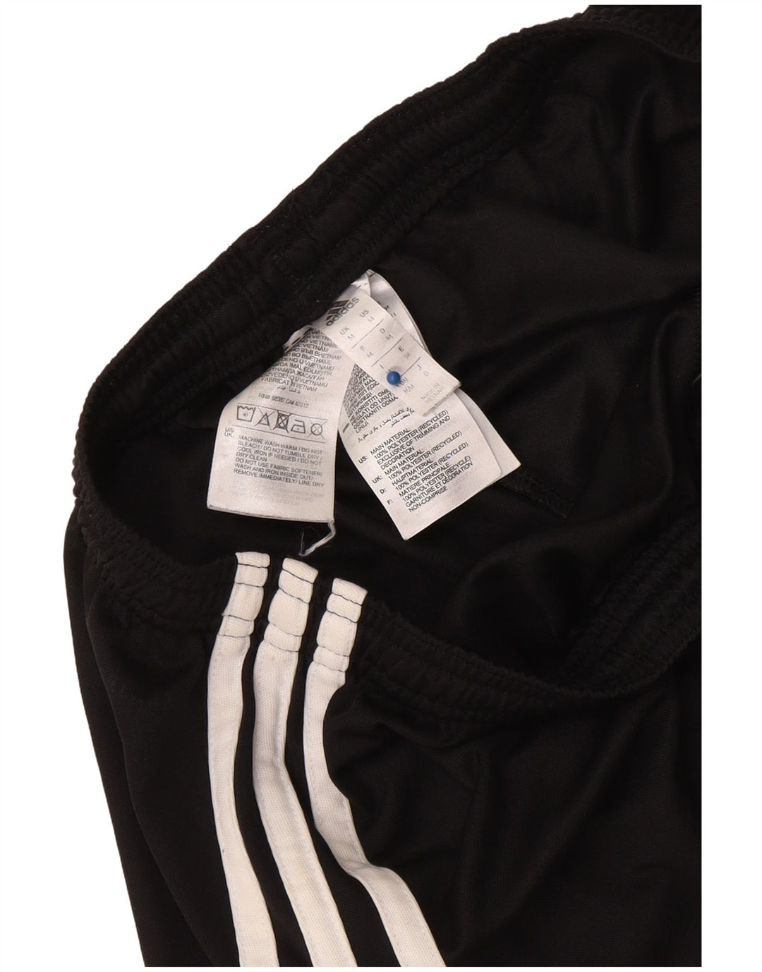 Pantaloncini sportivi da uomo Adidas medi neri in poliestere