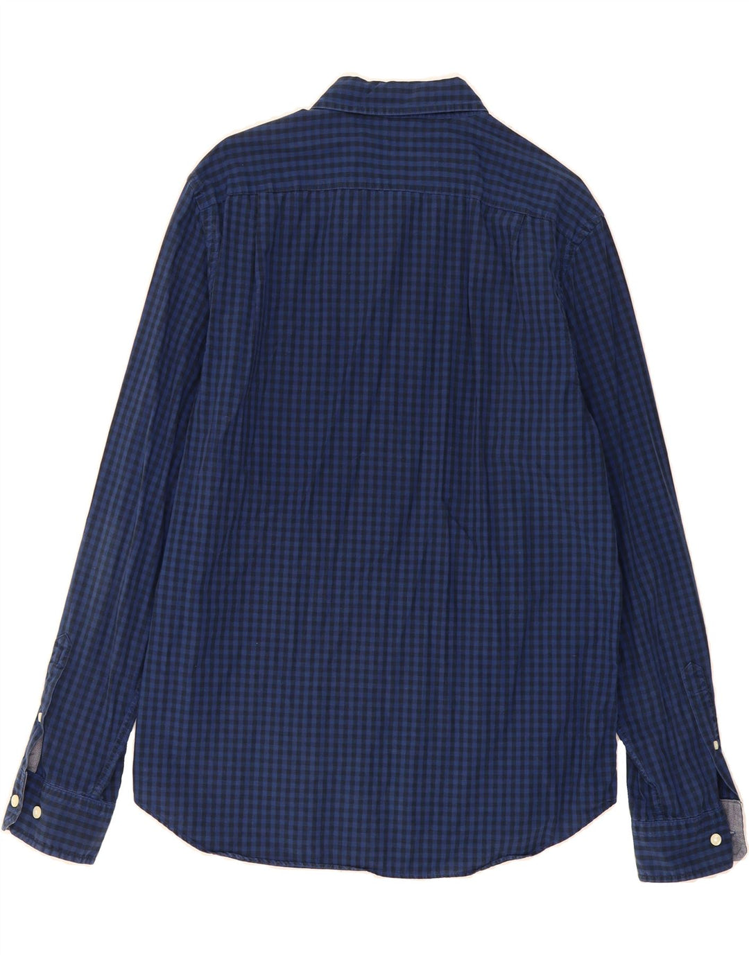 NAUTICA Mens Classic Fit Shirt Large Navy Blue Gingham Cotton Vintage Nautica and Second-Hand Nautica from Messina Hembry 