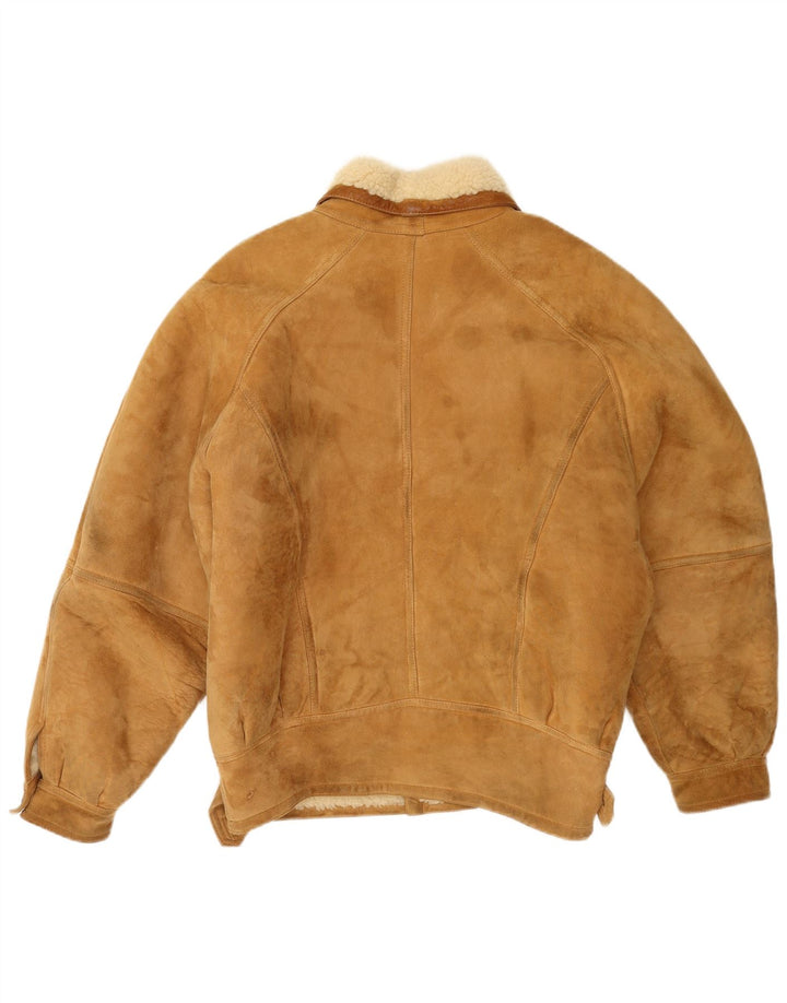 Giacca in shearling vintage da uomo UK 42 XL Beige