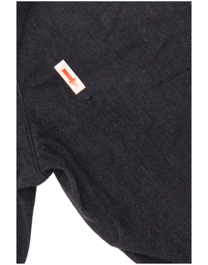 Pantaloni chino da uomo Massimo Dutti EU 42 Large W32 L30 Blu navy a spina di pesce