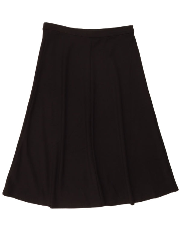 Gonna a trapezio da donna Marks & Spencer UK 14 grande W34 poliestere nero