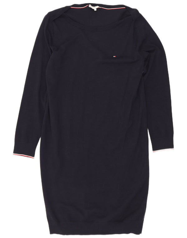 Abito maglione a maniche lunghe da donna Tommy Hilfiger UK 12 blu navy medio