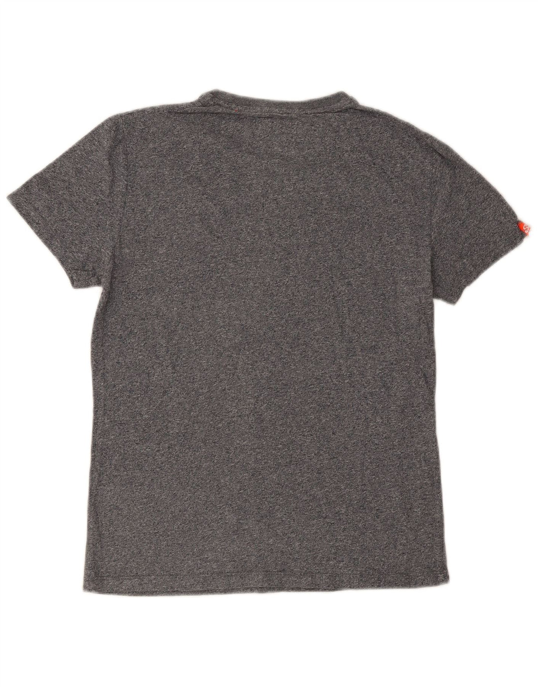 T-shirt da uomo Superdry Top Small in cotone chiazzato grigio