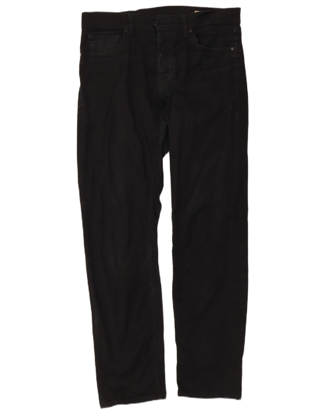 Pantaloni casual slim da uomo Marks & Spencer W32 L33 cotone nero