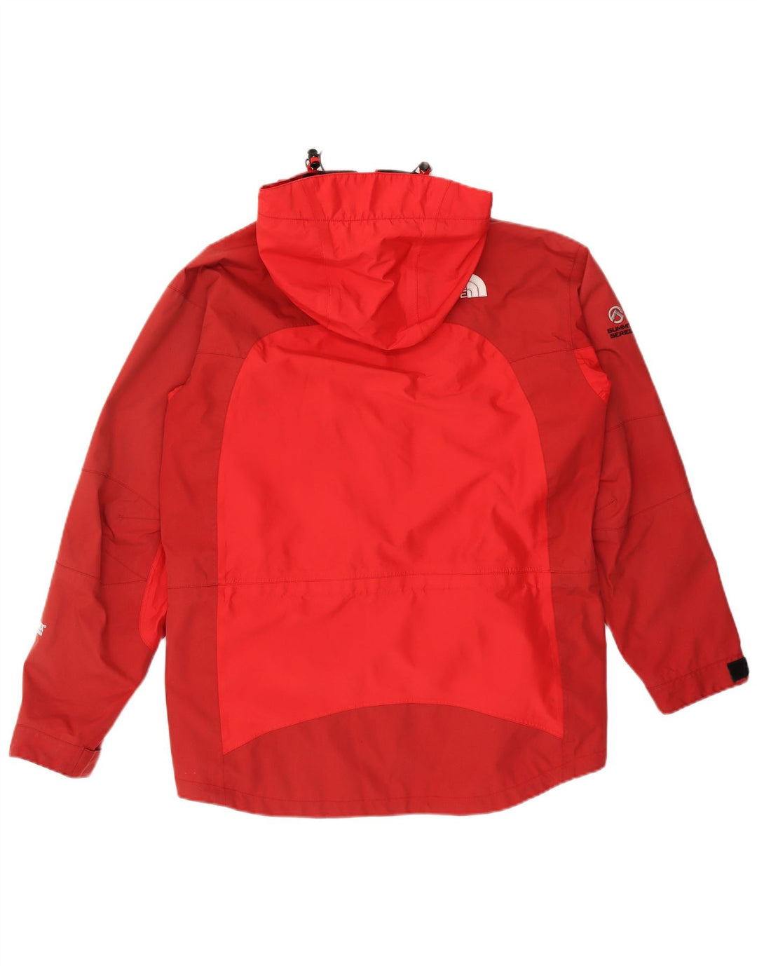THE NORTH FACE Giacca a vento con cappuccio da uomo UK 38 Medium Red Colourblock