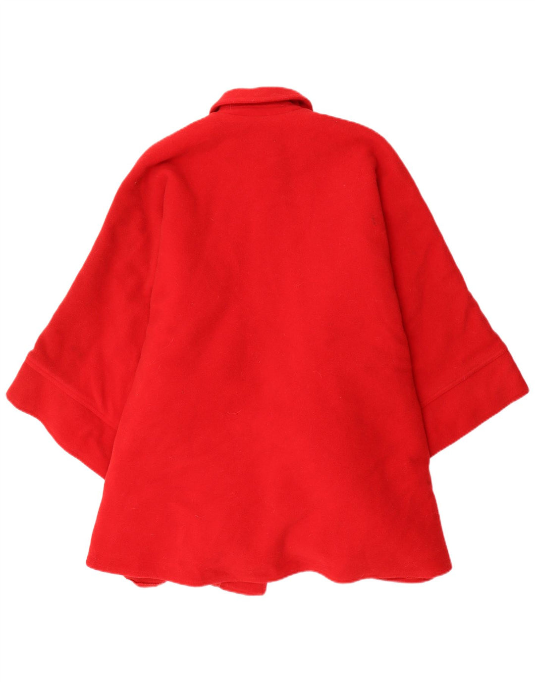 Cappotto poncho vintage per bambina 11-12 anni in lana rossa