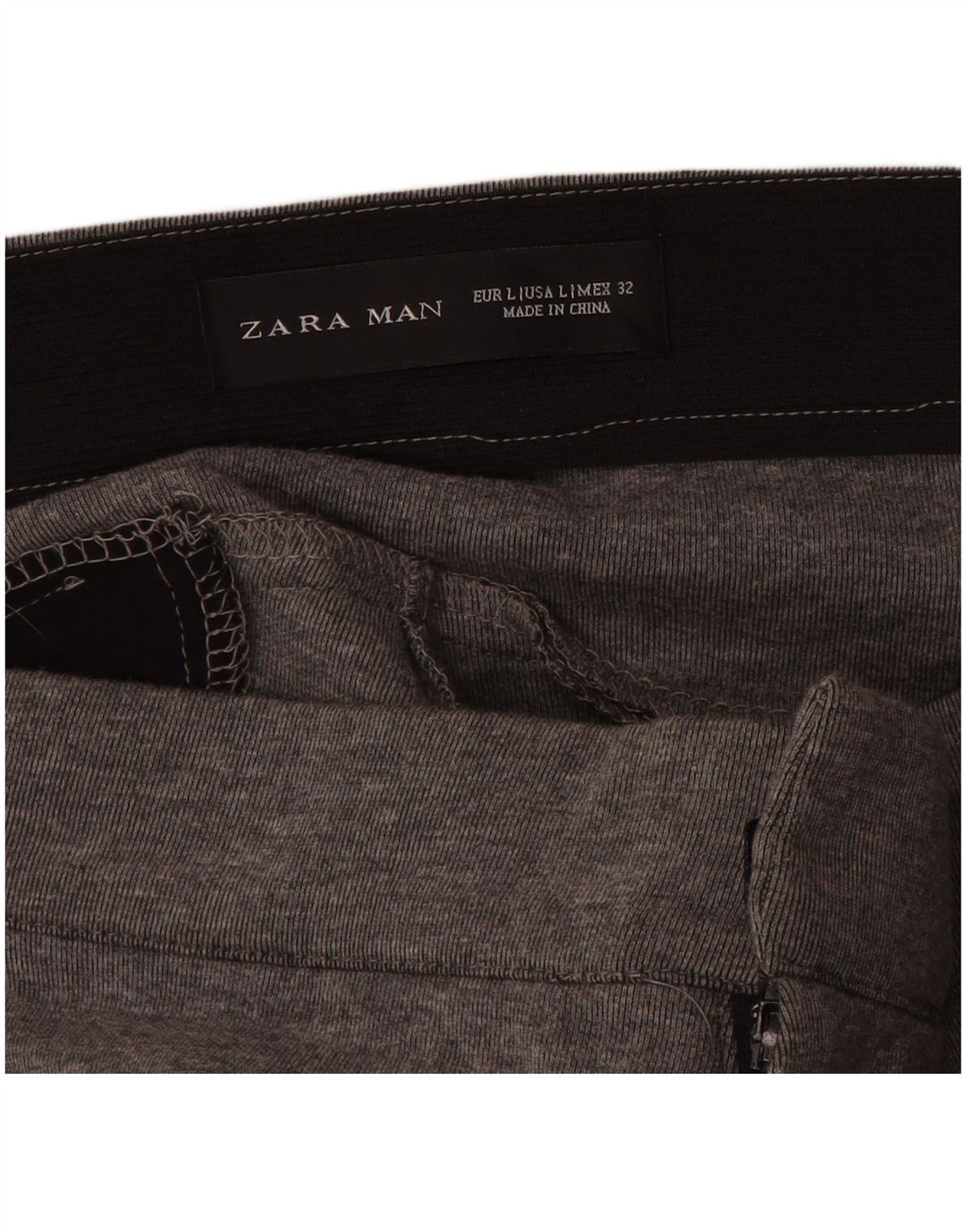 Pantaloni slim da uomo ZARA grandi W34 L27 cotone grigio