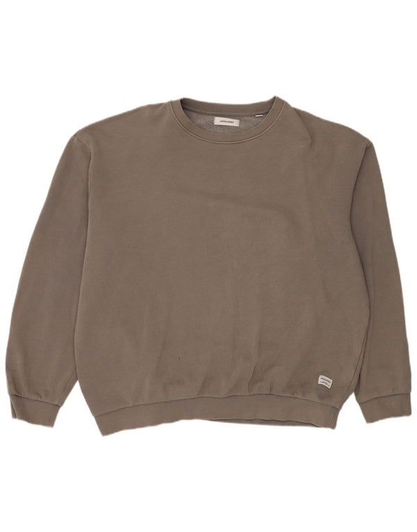 Felpa da uomo Jack & Jones Jumper XL in cotone grigio