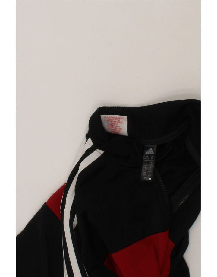 ADIDAS Boys Tracksuit Top Jacket 11-12 Years Black Colourblock Polyester Vintage Adidas and Second-Hand Adidas from Messina Hembry 