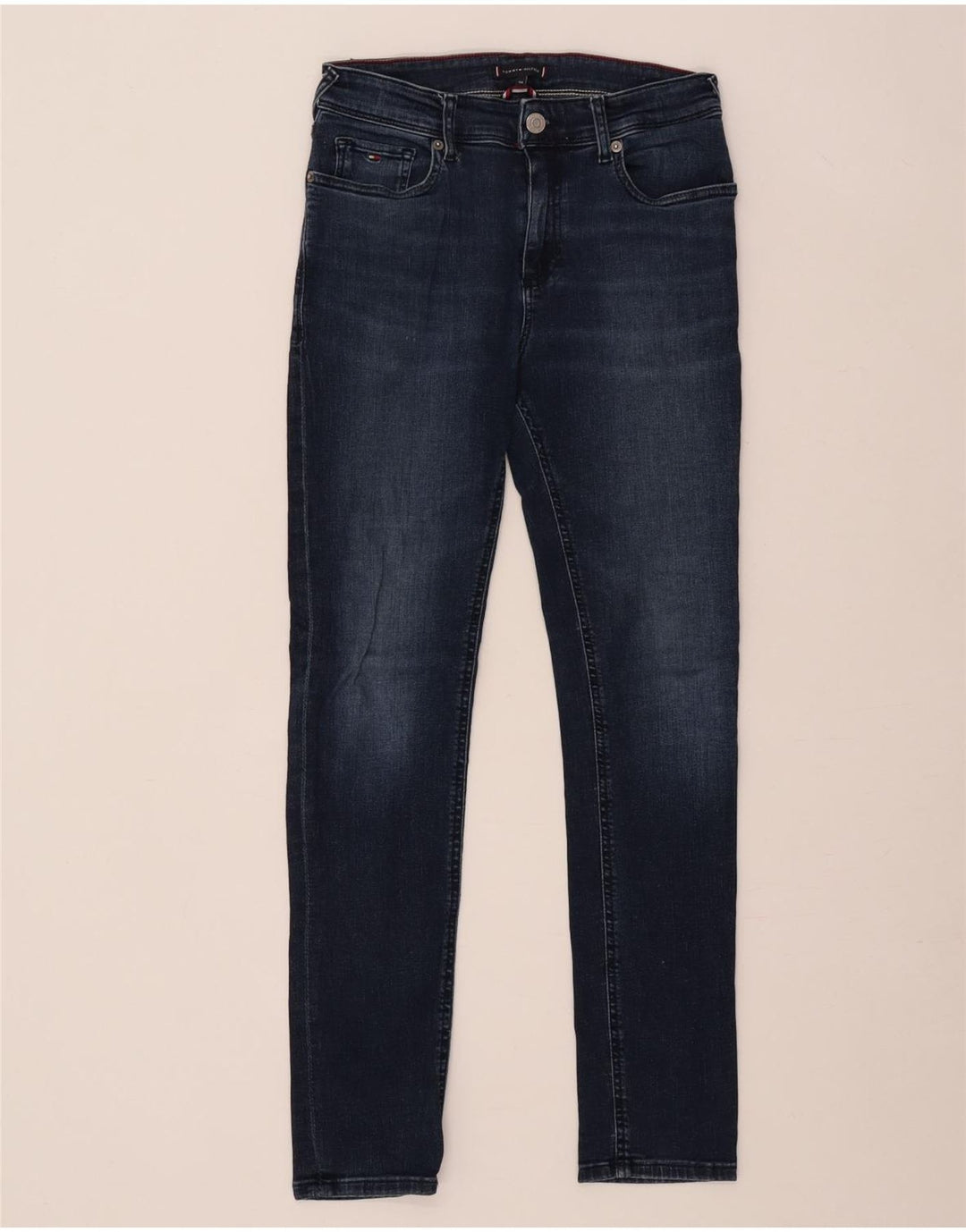 Jeans slim da bambino Tommy Hilfiger 13-14 anni in cotone blu navy
