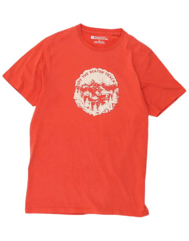 T-shirt grafica da uomo Mountain Warehouse Top piccola in cotone rosso