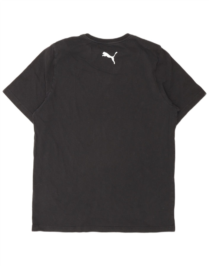 T-shirt da uomo Puma Top Large in cotone nero