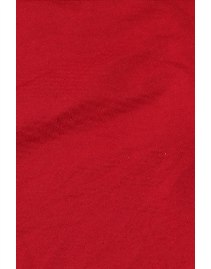 Felpa con cappuccio e zip autografata da uomo Marks & Spencer XL poliestere rosso