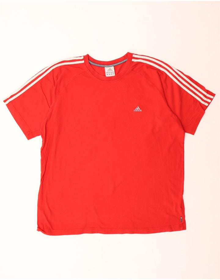 T-shirt da uomo Adidas Top 2XL rossa in cotone