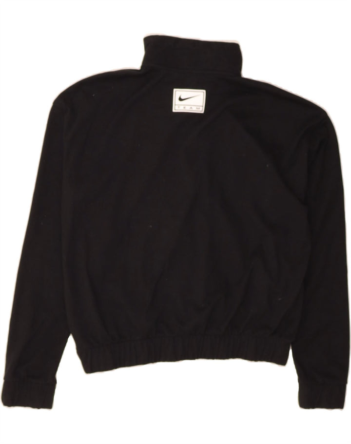 NIKE Womens Dri Fit Graphic Tracksuit Top Jacket UK 14 Medium Black Vintage Nike and Second-Hand Nike from Messina Hembry 