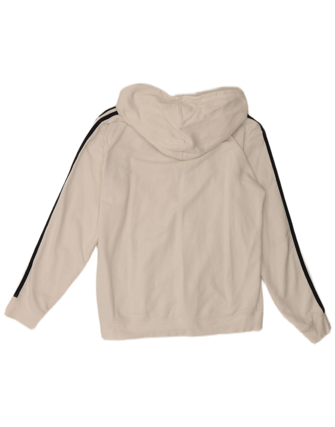 Felpa con cappuccio e zip Adidas Real Madrid da uomo in cotone bianco medio