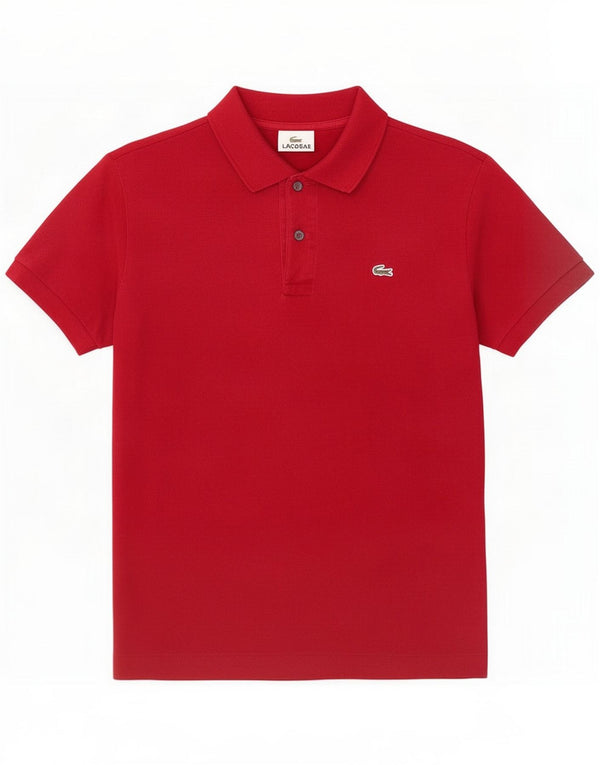 Lacoste Polo da uomo a maniche corte vestibilità regolare taglia 5 Large Red Sports