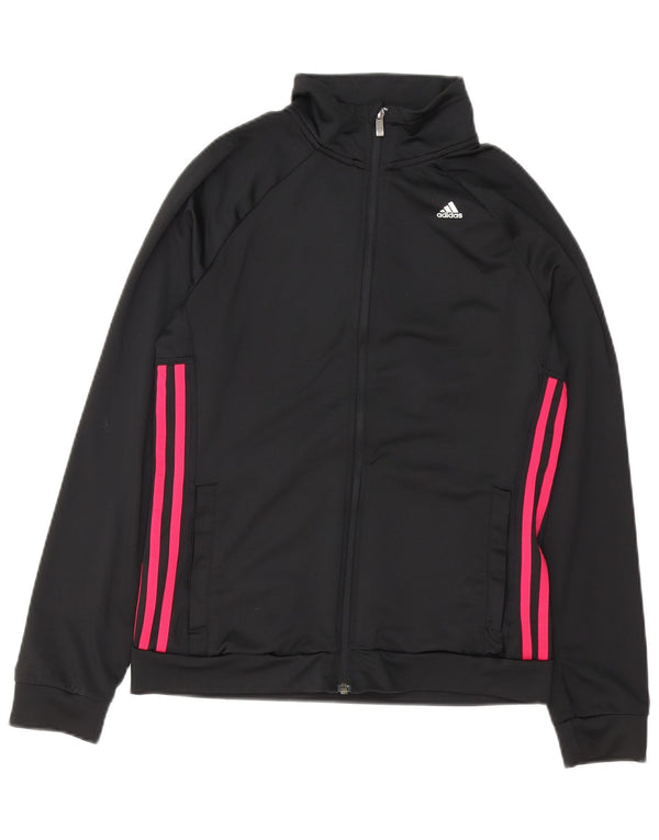 Giacca da tuta oversize da donna Adidas Climalite UK 8/10 piccola nera