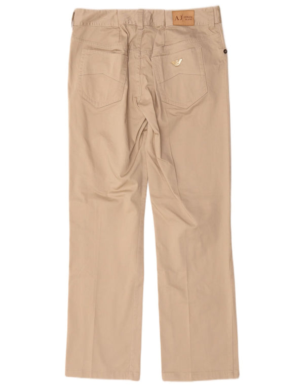 Pantaloni casual dritti da donna Armani W30 L29 cotone beige
