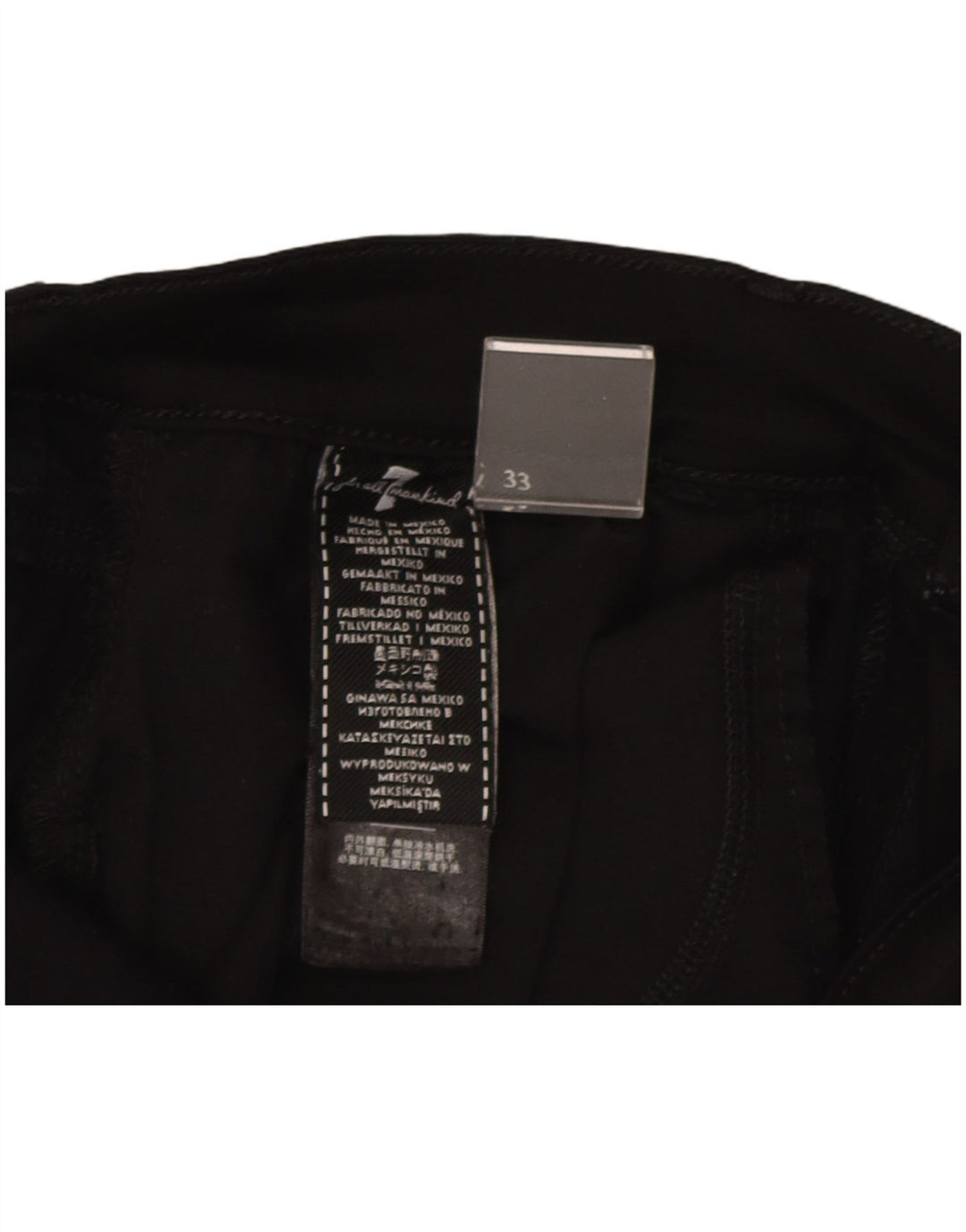 7 For All Mankind Jeans slim da uomo W33 L33 Nero Modale