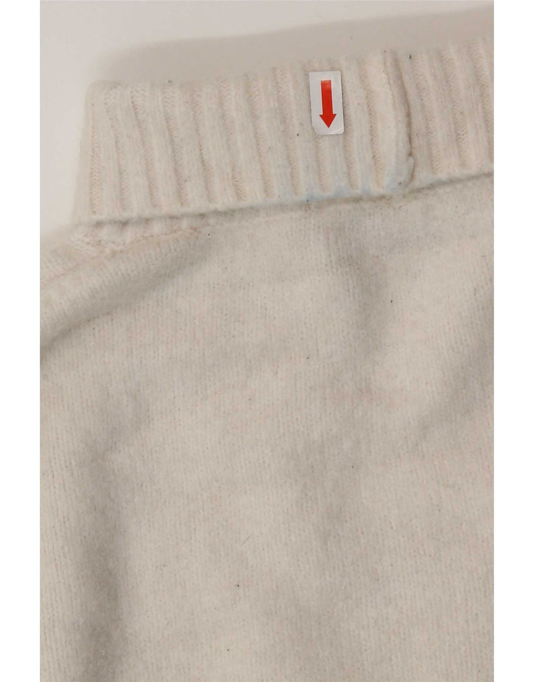 Maglione a collo alto oversize da donna Zara UK 10 piccolo acrilico bianco